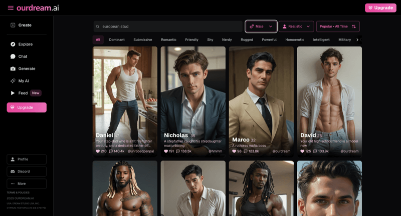OurDream.ai Boyfriend feature