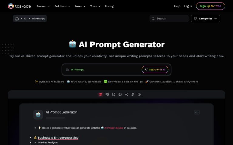 AI Prompt Generator by Taskade