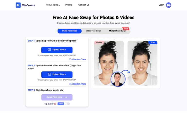 MioCreate Face Swap