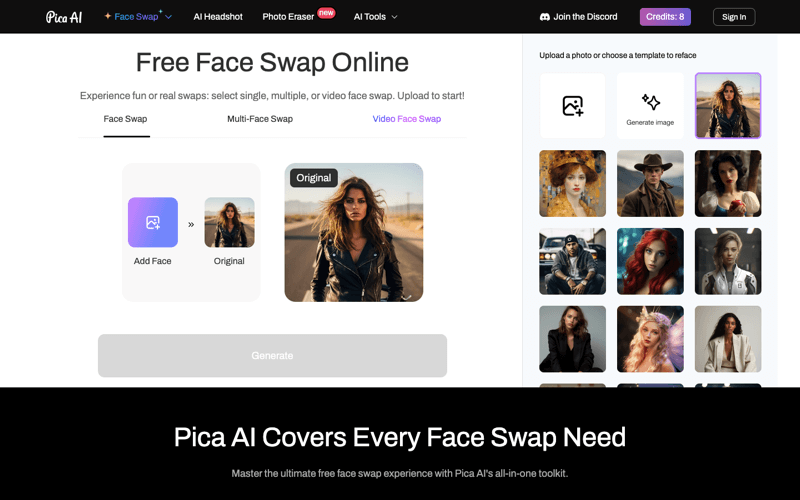 MioCreate Face Swap: AI Face Swap Tool for Photos and Videos - AI Tool ...
