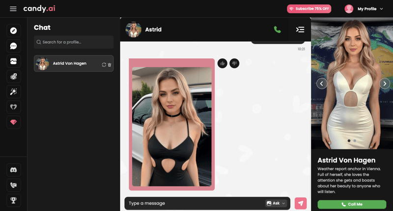 chat with AI girlfriend