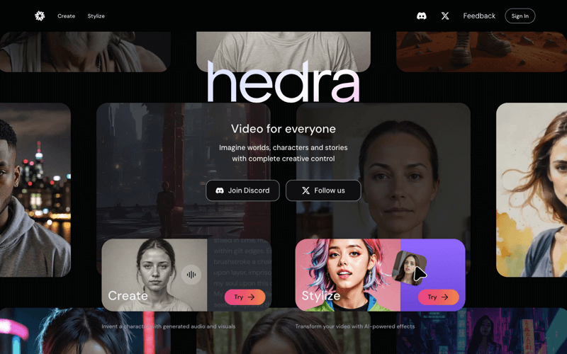 Hedra：利用人工智能效果改变你的视频 - AI Tool Selection