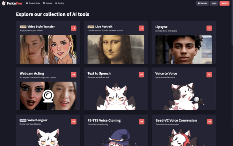 FakeYou Celebrity Voice Generator And Voice Converter AI Tool Selection