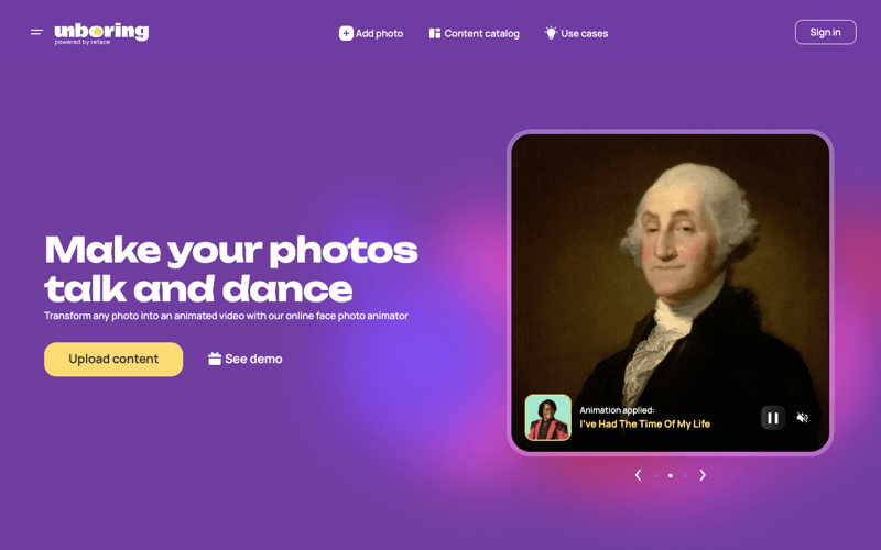 Unboring By Reface Make Your Photo Talk And Dance AI Tool Selection unboring-by-reface-make-your-photo-talk-and-dance-ai-tool-selection