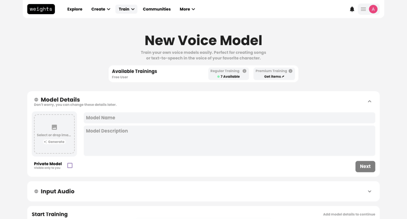 more details about your voice model